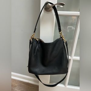 Black leather coach bag